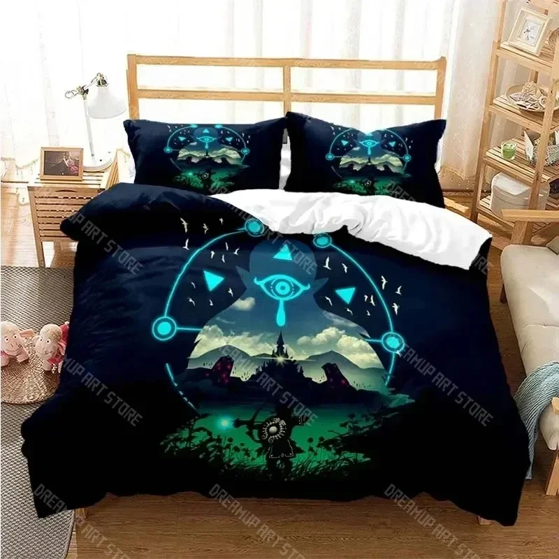 

Cartoon Zeldas Series Bedding Set Duvet Cover Bed Set Quilt Cover Pillowcase Comforter king Queen Size Boys Adult Bedding Set