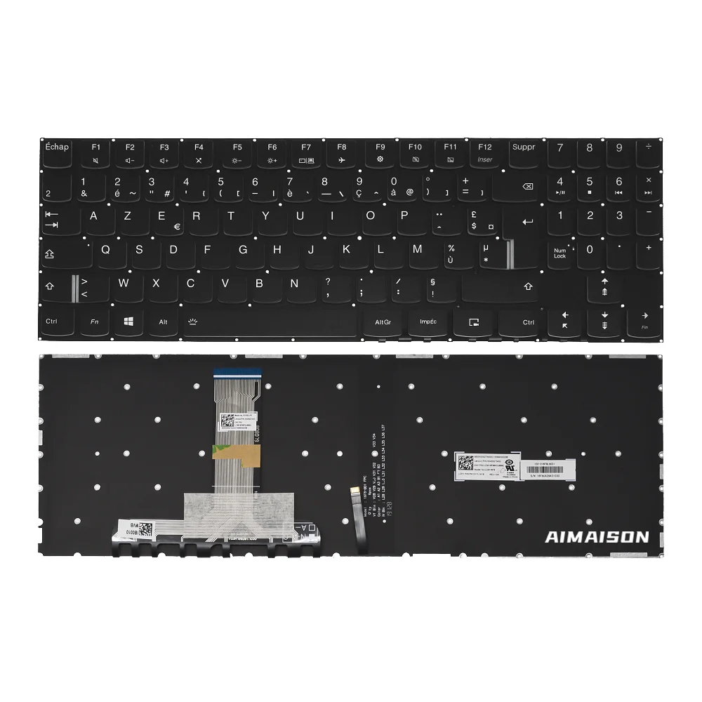 Clavier Azerty Français Compatibles Avec Lenovo Legion Y545-PG0 Y540-15IRH Y530-15ICH Y540-17IRH Avec Rétroéclairage