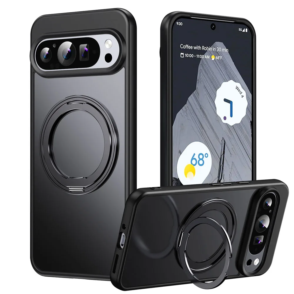 Slim 360 Rotatable Ring Stand Magnetic Case for Google Pixel 11/11 Pro/11 Pro XL Shockproof Cover