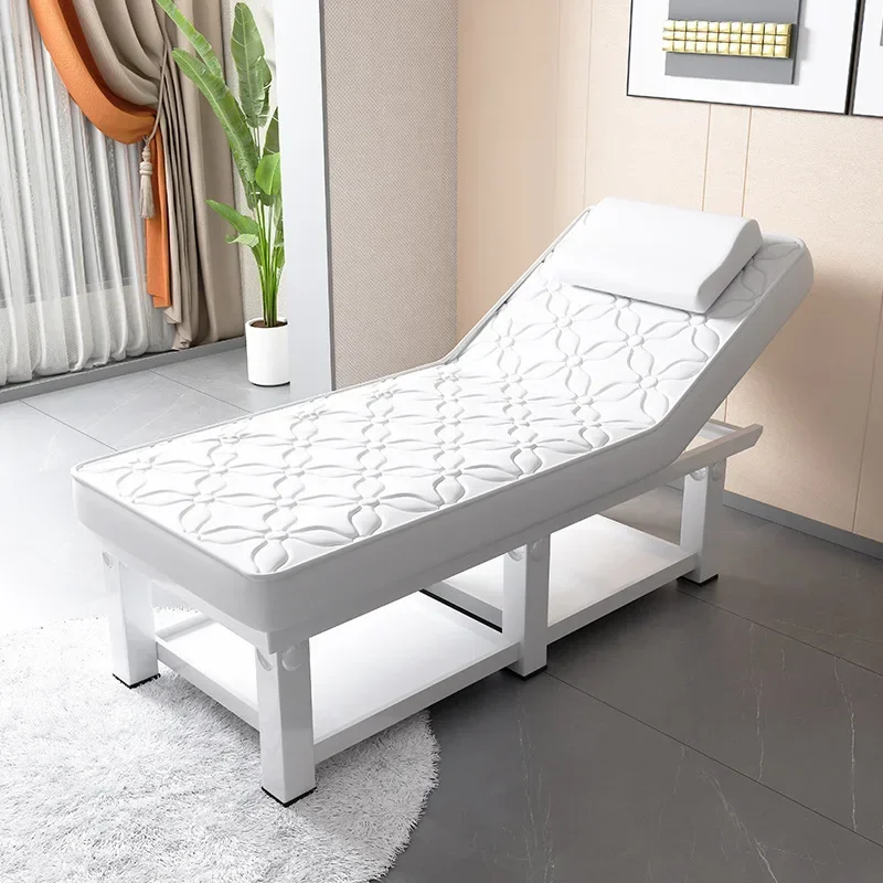 Thickened iron latex massage bed, moxibustion ear picking therapy bed, household embroidery bed