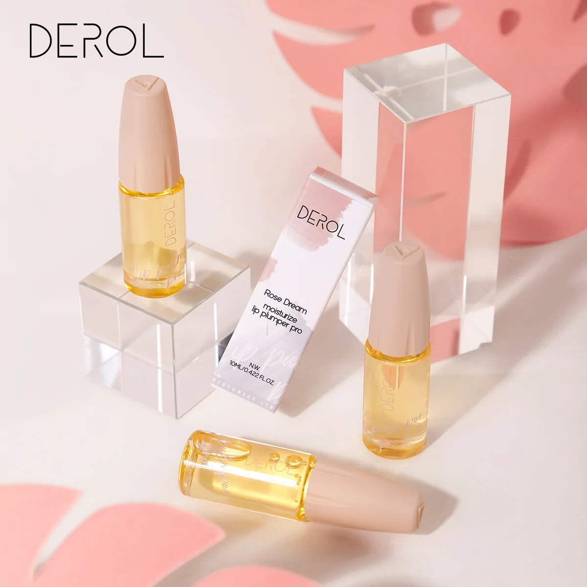 DEROL Ginger Extract Peppermint Lip Plumper Day Night Repair Moisturizing Long-lasting Lip Pack Lip Purple Special Effect Makeup