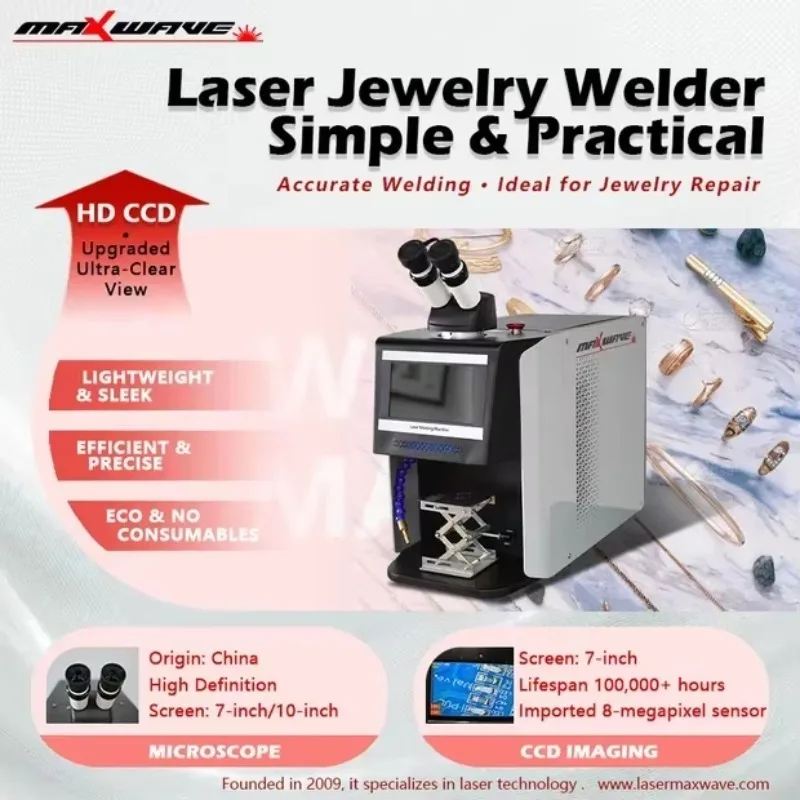 2026 High Precision QCW  Jewelry Welding Machine Portable Pulse Fiber Welder Air-cooled Safety Gold Silver Metal Jewelry We