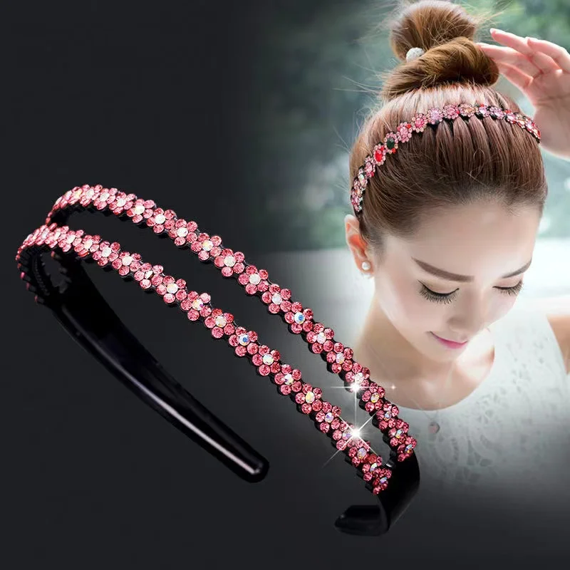 20 Styles Non-slip Winding Rhinestone Headband Hairbands For Women Crystal Hairband Hair Band Hair Accessories For Girl