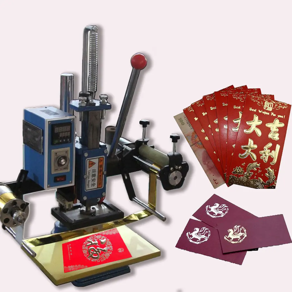 

800w Manual Digital display Heat Press Machine PVC Card Book Leather Paper Wood Custom Logo Embossing Hot Foil Stamping Machine