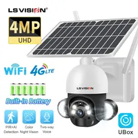 LS VISION 4MP 4G Solar Security Camera 2K WiFi Wireless Human Detection CCTV Video Surveillance Cam Outdoor Long Standby Battery