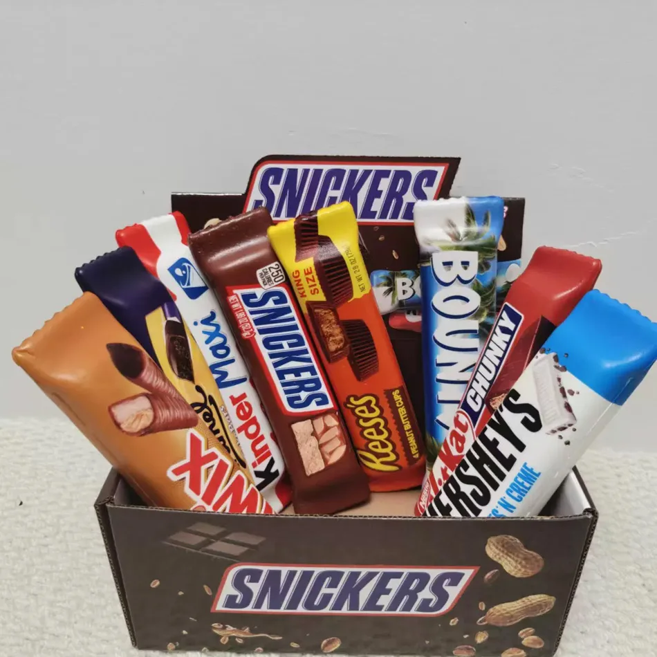 Blind Box Simulated Chocolate Candy Bar Squishy Toy, Realistic Food Play Slow Rising Creative Stress Relief Squeeze Fidget Toy - view 2