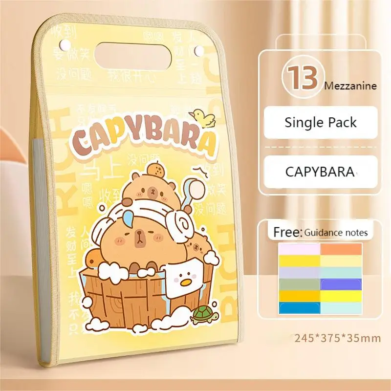 1 pcs Special portable cartoon cute accordion Bag Girls A4 folder super paper bag primary school students