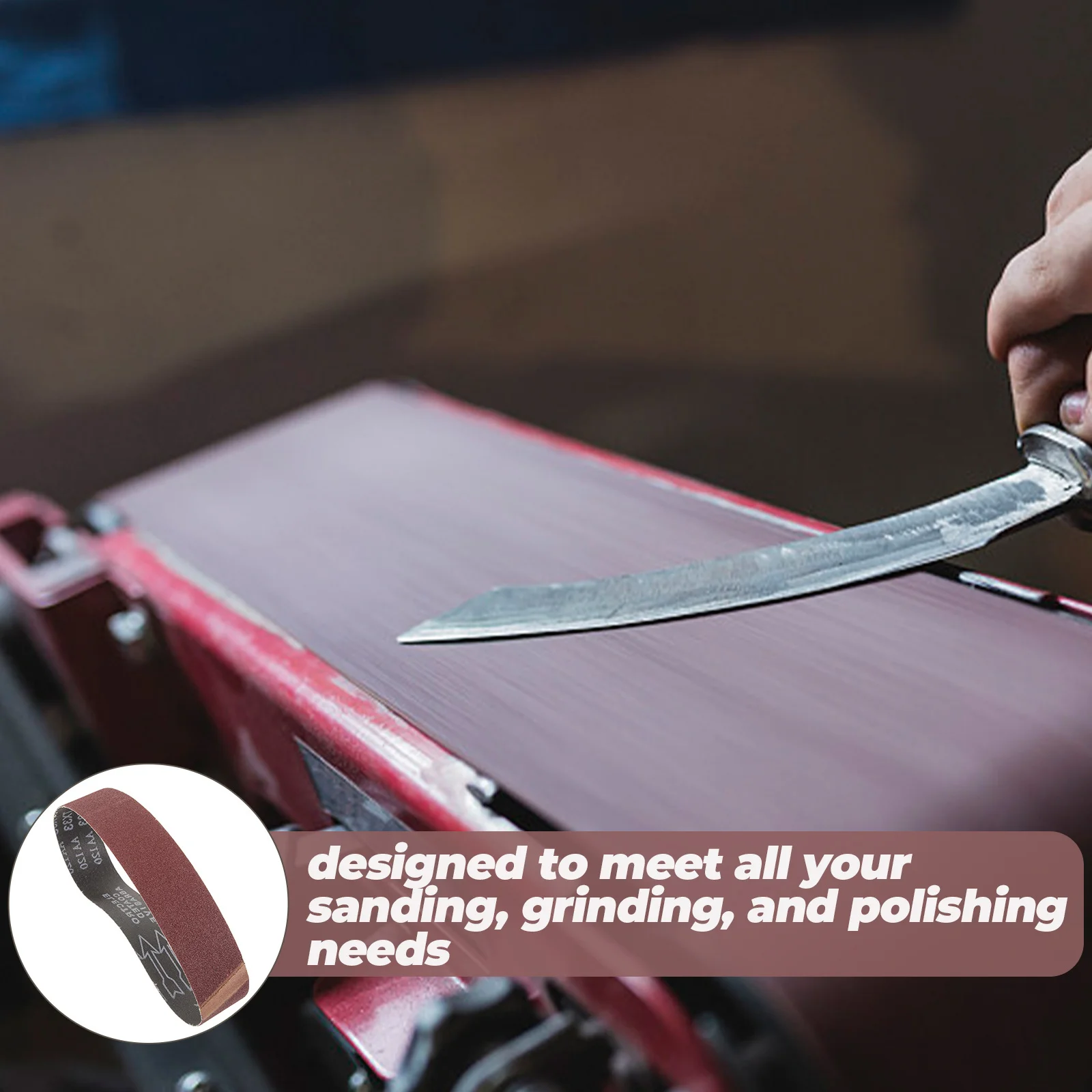 

Belt Machine Sanding Bands Sandpaper Sander Belts Grinder for Metal Abrasive Attachment