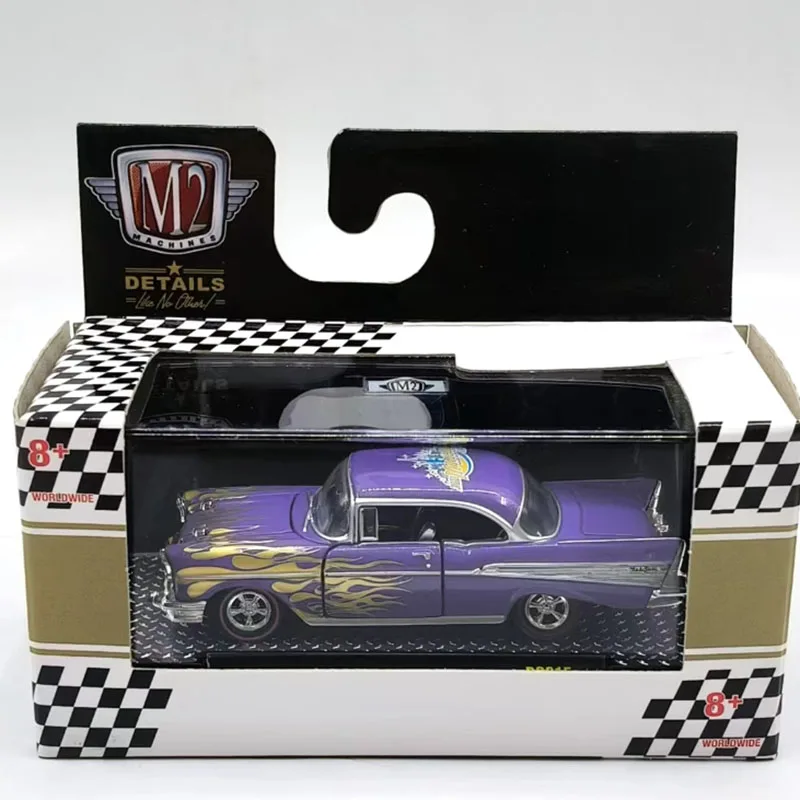 

M2 1/64 1973 Bel Air Alloy Car Model Static Collection Decorated Holiday Gifts Toys