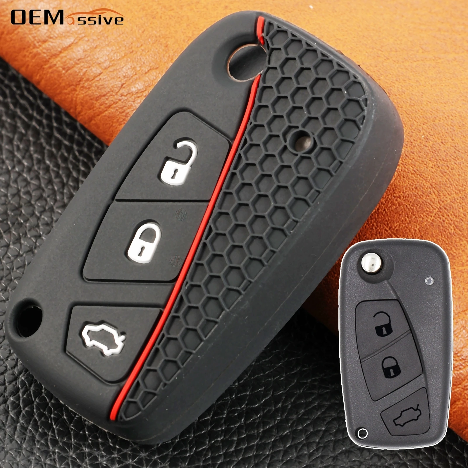 3 Button Silicone Key Ring Case Cover Shell Holder For Fiat Ducato Bravo 500 Doblo Grande Minibus Peugeot Boxer Citroen Relay