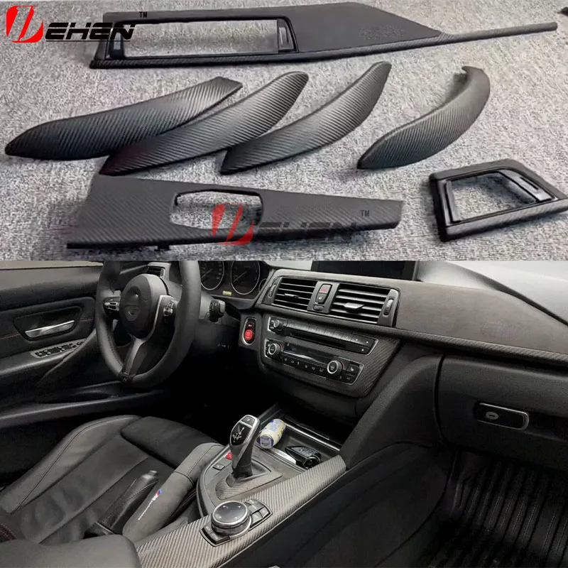 Carbon fiber car center console shift panel sticker instrument panel trim for BMW 34 series F30 F31 F32 F36 models and 3GT