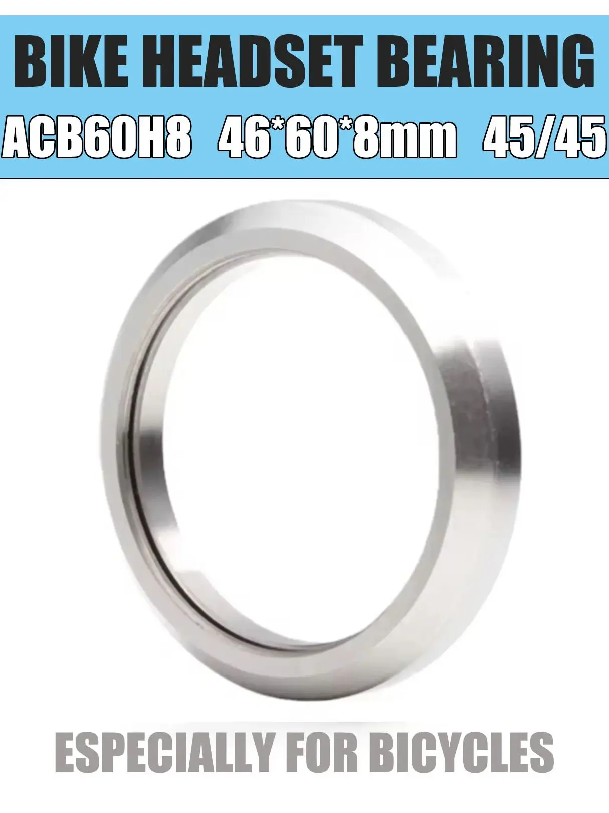AliExpress FUSHI ACB60H8 Bicycle Headset Bearing Cover 46*60*8mm ( 1 PC ) 45/45 Degree Chrome Steel Tapered Upper Lower ACB Bearings Parts Repair