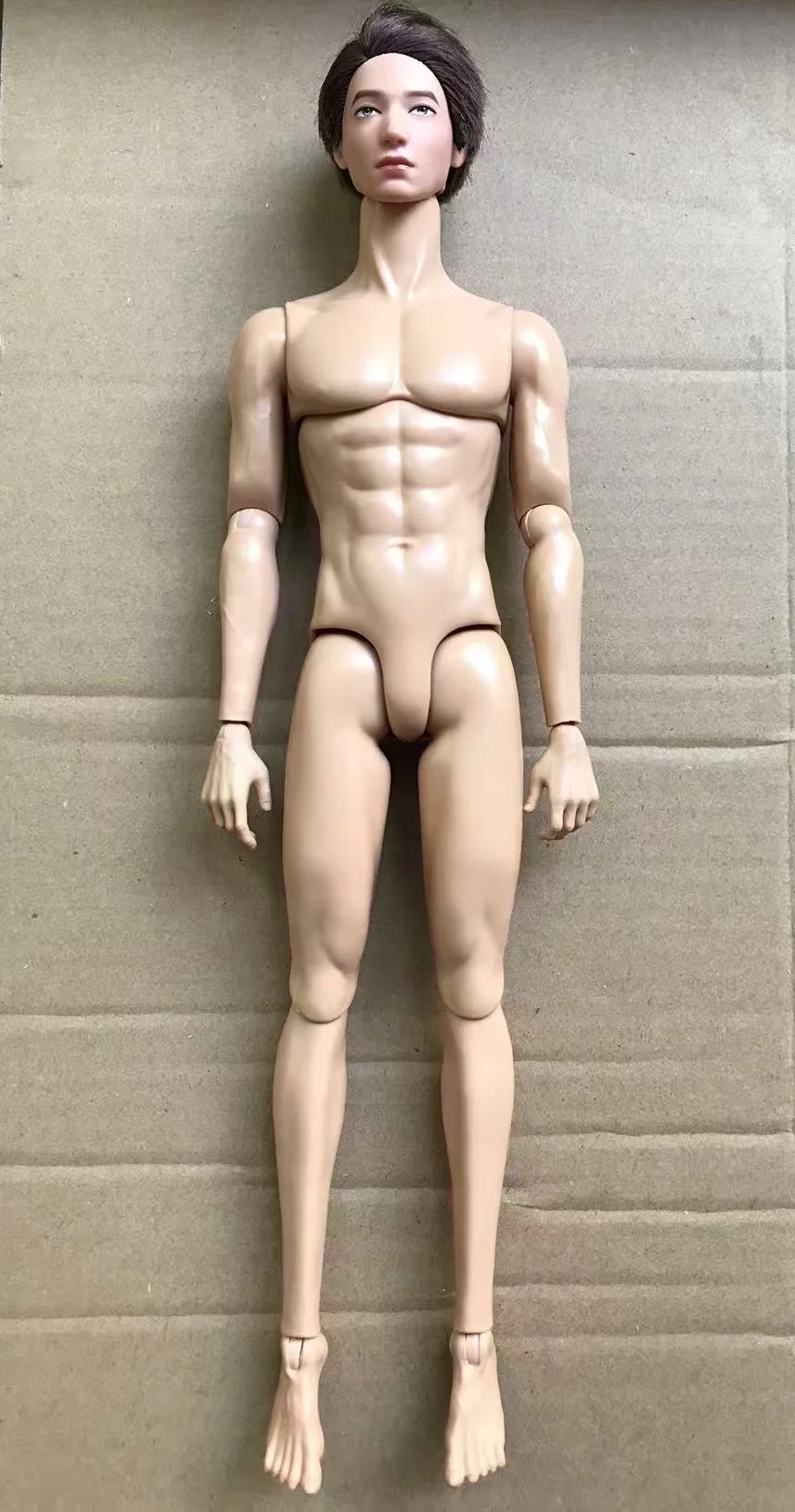YUNYI Yoga Male Doll Body 1/6 Muscle Beige Color Doll Figure Toys Collective Solider Man Body Figures