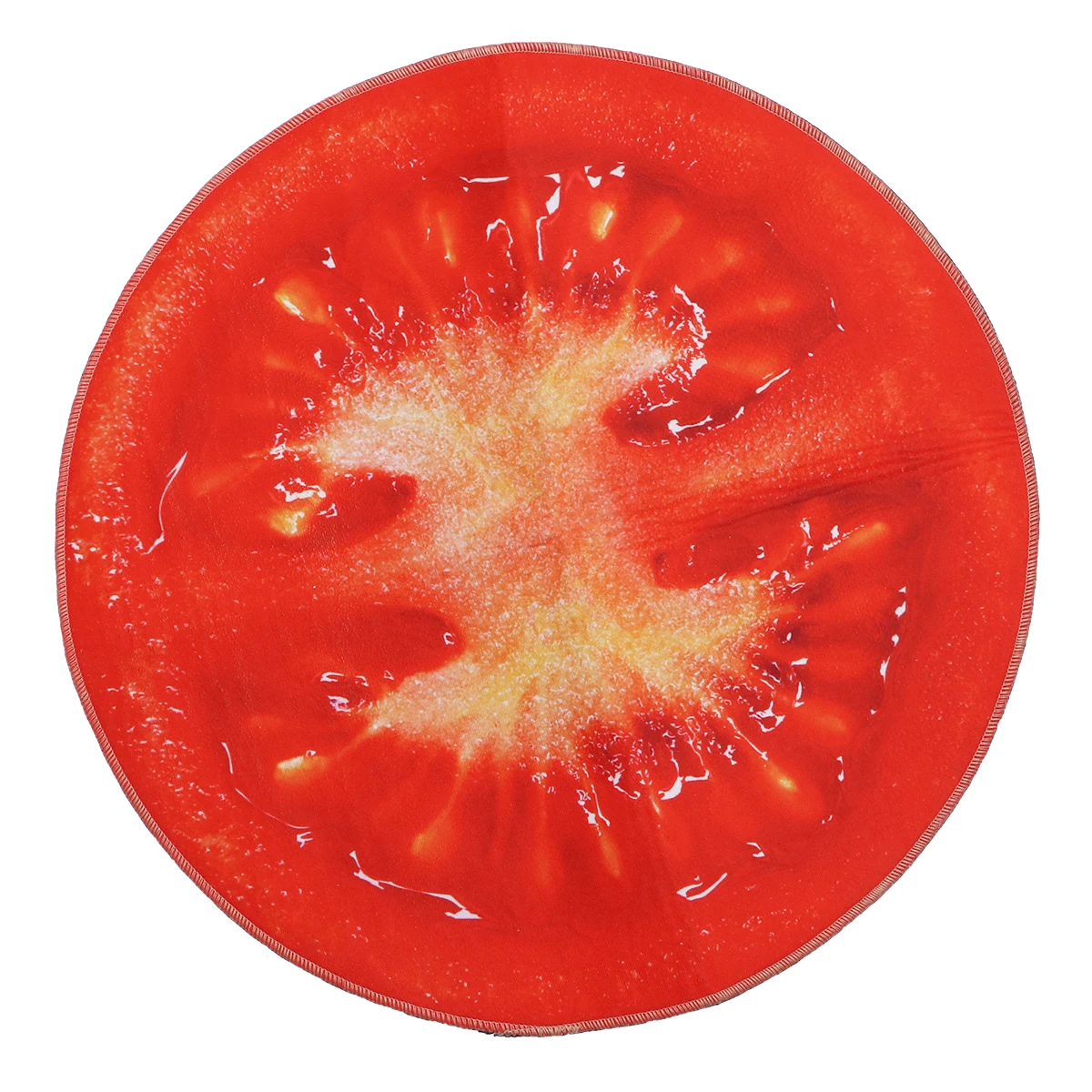 

Round Non-Slip Foot Mat Household Fruit Rug Water Absorption Ground Mat for Living Room Bedroom Bath Room (Tomato)