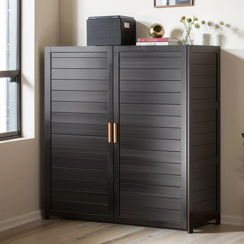 Dustproof solid wood bookcase display cabinet, living room storage cabinet, locker, household locker