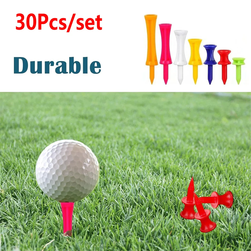 30 قطعة/المجموعة كرة جولف ترصيع البلاستيك الكرة مقعد اكسسوارات الأظافر حامل دعم للاعبي الغولف التدريب الإيدز لون عشوائي
