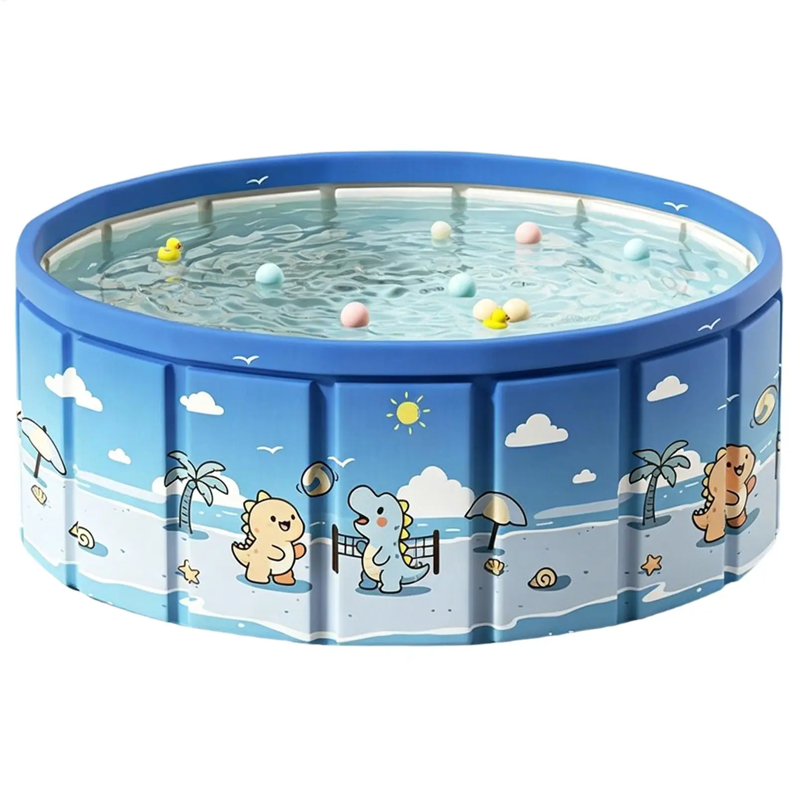 Foldable Pool Outdoor Bath Tub With Drain Pipe Non-Slip Kid Pool For Summer Beach Lake Park Home Garden Backyard Patio Vacation