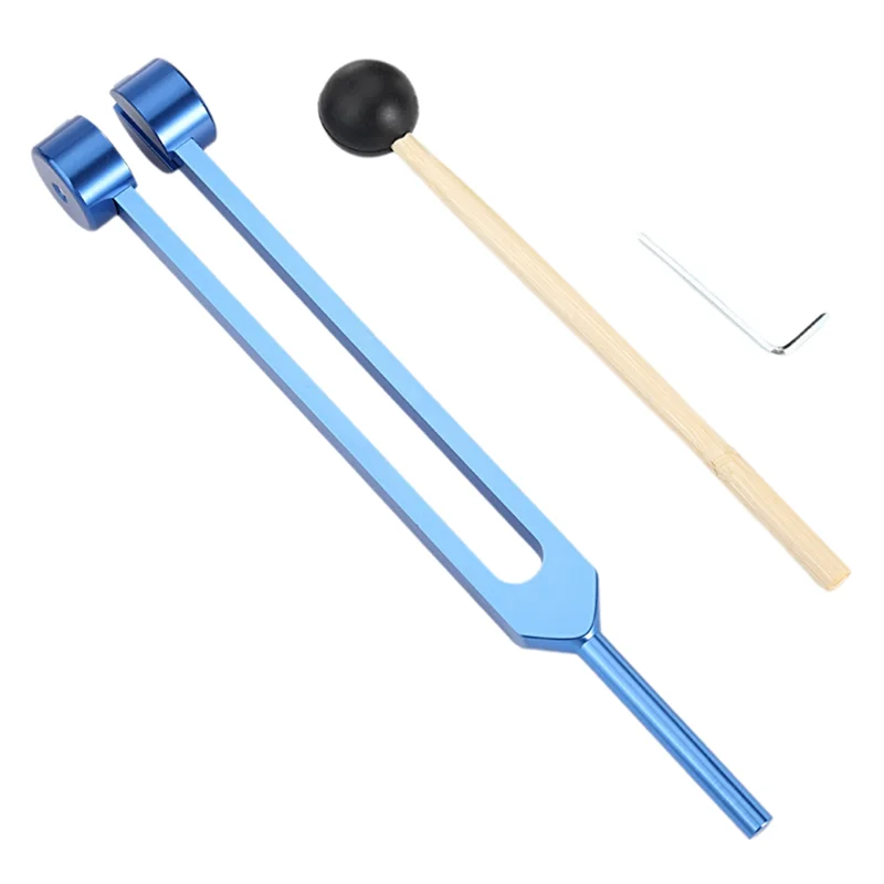 A99I-Tuning Fork Set Aluminium Alloy Sound Therapy Bio-Acoustic Tuning Fork Sound Healing Therapy Blue