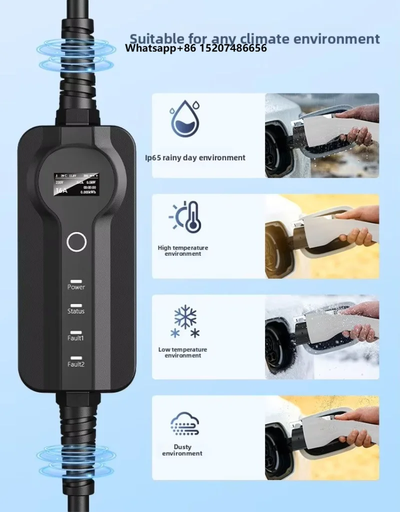 AC EV Charging Station Wallbox 7kW-22kW Type2 Plug 32A Home EV Car Charger with APP Control