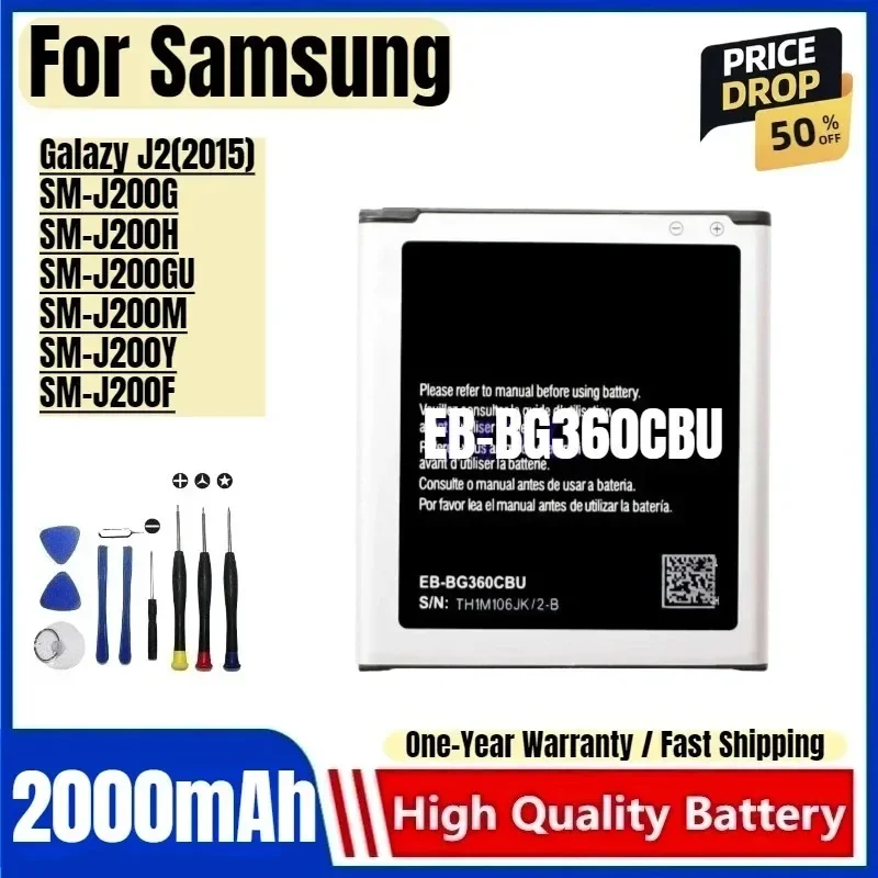 EB-BG360CBU for Samsung KB-BG360BBE Galazy J2(2015) SM-J200G SM-J200H SM-J200GU SM-J200M SM-J200Y SM-J200F  Mobile Phone Battery