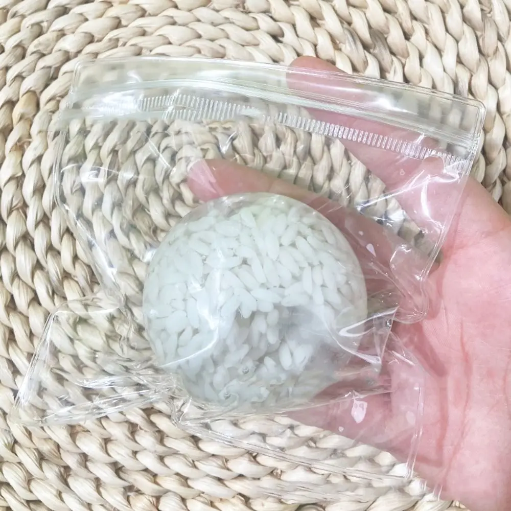 Juguete de perlas adhesivas de crecimiento lento para niños, frijoles rojos, simulación de perlas elásticas de rebote lento, perlas súper suaves creativas, juguete para apretar
