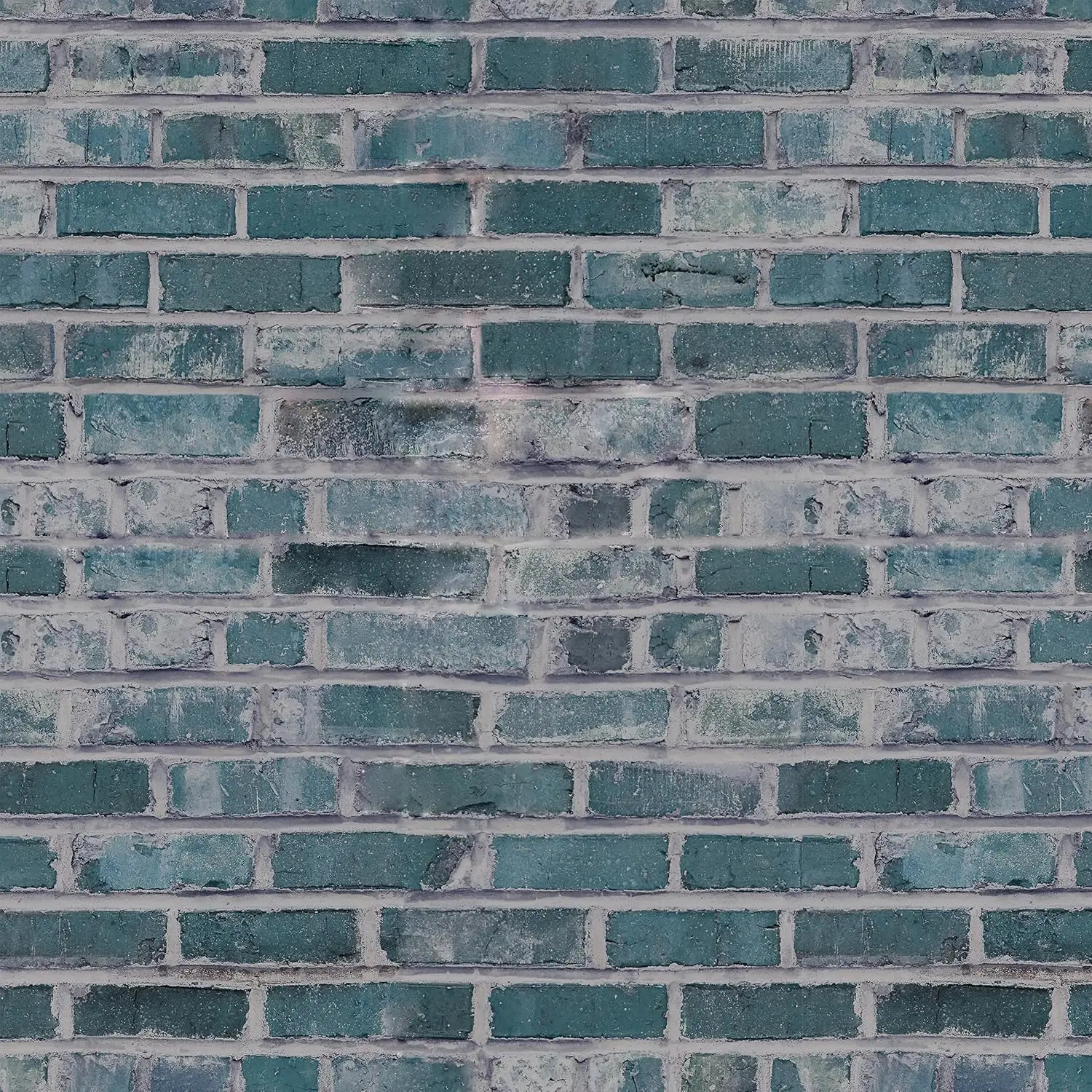 Blue Green Brick Peel and Stick Wallpaper Faux Brick Textured Self Adhesive Wallpaper Removable Contact Paper for Wall Decor