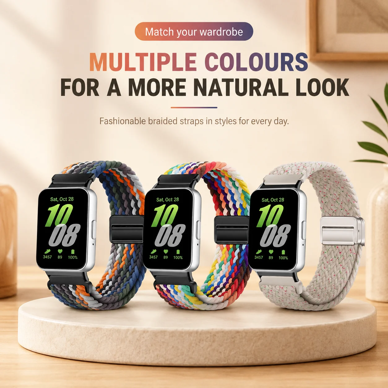 Braided Solo Loop Strap for Samsung Galaxy Fit 3 Accessories Adjustable sport Nylon Replacement correa bracelet galaxy fit3 band