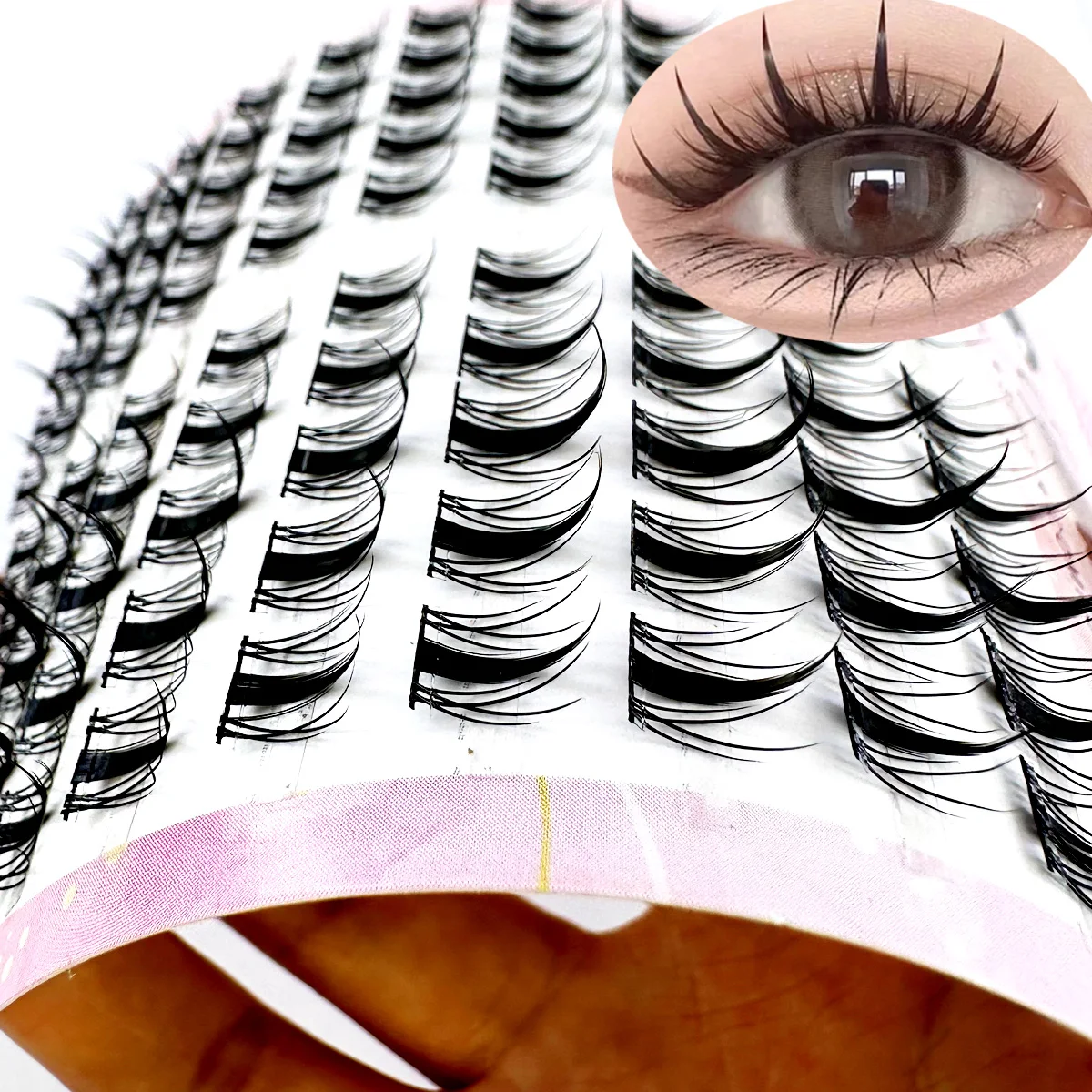 10 rzędów pojedyncze rzęsy DIY klastry rzęs naturalne sztuczne rzęsy klastry rzęs Manga Lashes nowicjusz codzienny makijaż rzęs — zdjęcie 4