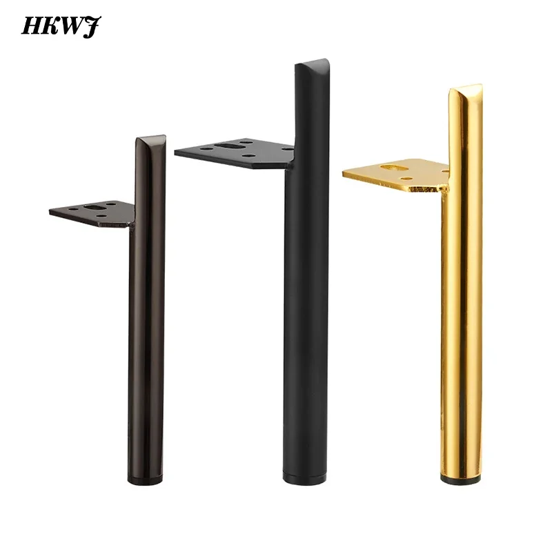 4Pcs Metal Legs Furniture Black /Gold TV Cabinet Feet Table Legs Replacement for Dresser Cupboard Couch Hardware Accessories