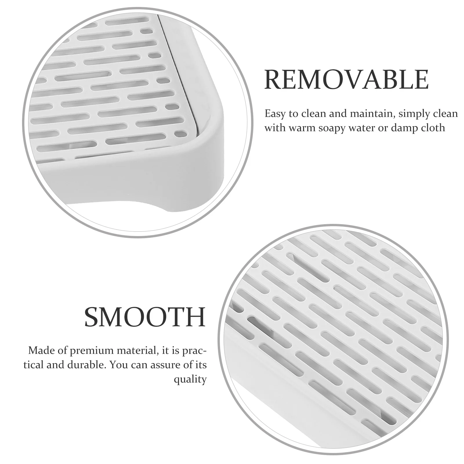 

Draining Tray Kitchen Counter Drying Pad Premium Material Non-Slip Surface Dish Drying Tray for Tea Coffee Fruit Household