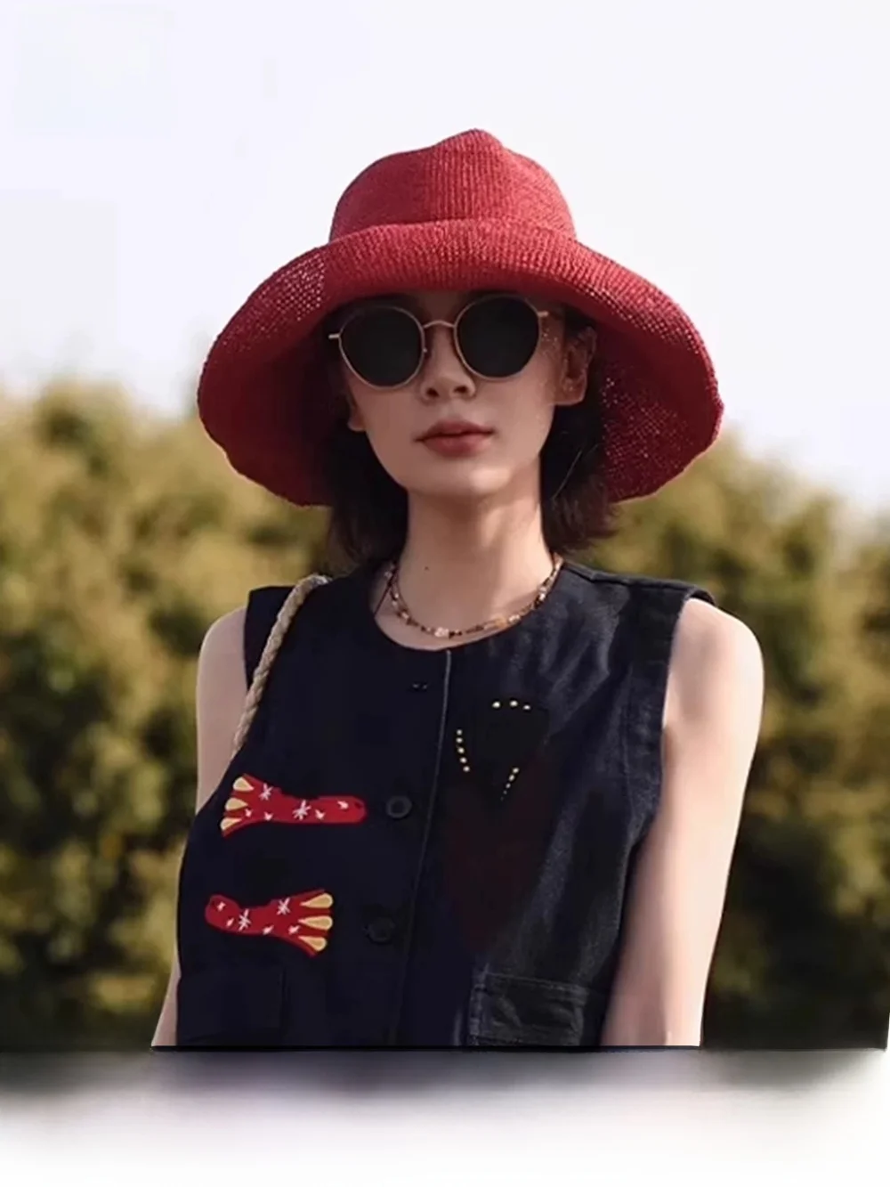 rouiiefao-cappello-da-pescatore-in-paglia-intrecciata-da-donna-cappello-estivo-da-spiaggia-per-vacanze-protezione-solare-tesa-larga-pieghevole-fatto-a-mano