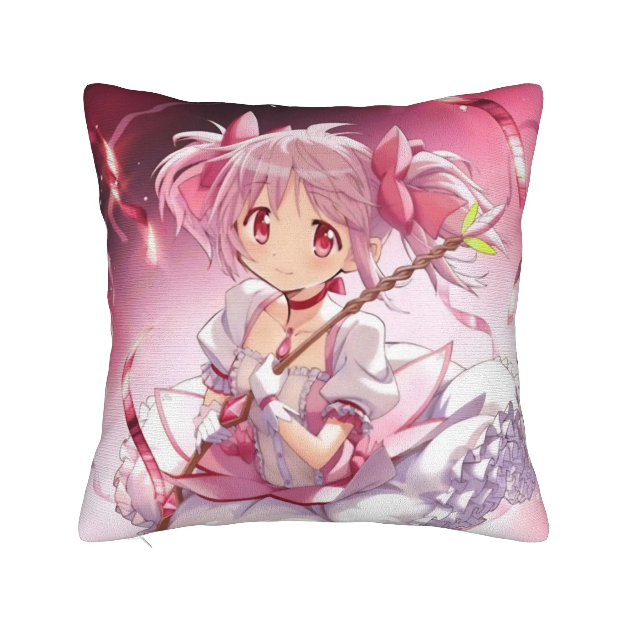 PMMM Madomagi Madoka Kaname Pillow Case  Kawaii Pillow Cover Graphic Pillowcases For Sofa Home Decoration