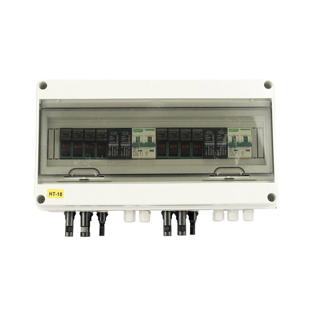 

CHYT 4 входа 2 выхода 600 В открытый водонепроницаемый IP65 фотоэлектрический солнечный перенапряжение молниезащита DC Combiner Box