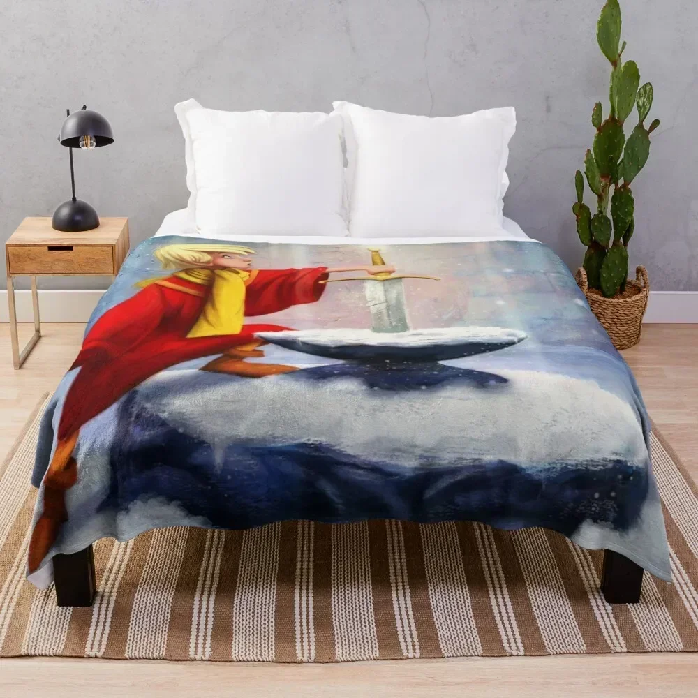 

Sword in the Stone Throw Blanket Luxury Throw Large valentine gift ideas Cute Blankets