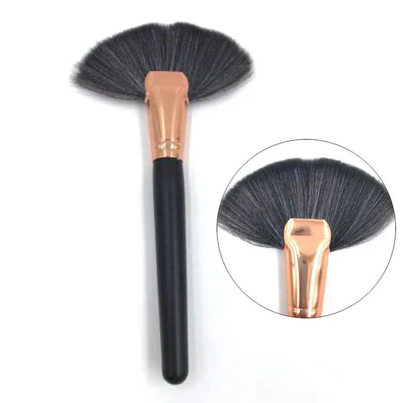 1 pz trucco morbido grande pennello a ventaglio fondotinta fard fard in polvere evidenziatore pennello pennelli in polvere strumenti per trucco cosmetico