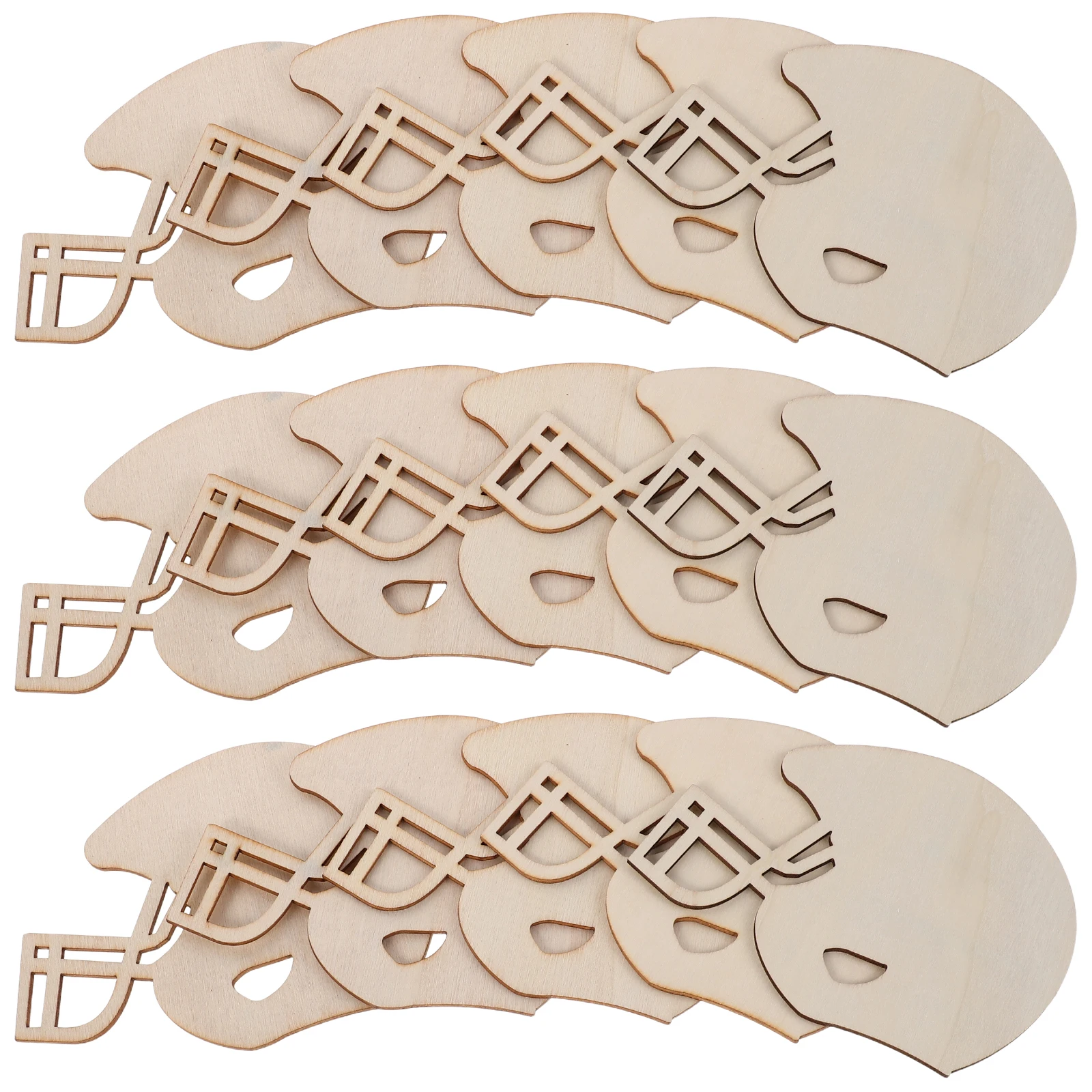 

50Pcs Unfinished Wood Football Cutouts Blank Wooden Slices for DIY Paint Football Themed Party Decorations Wood Craft