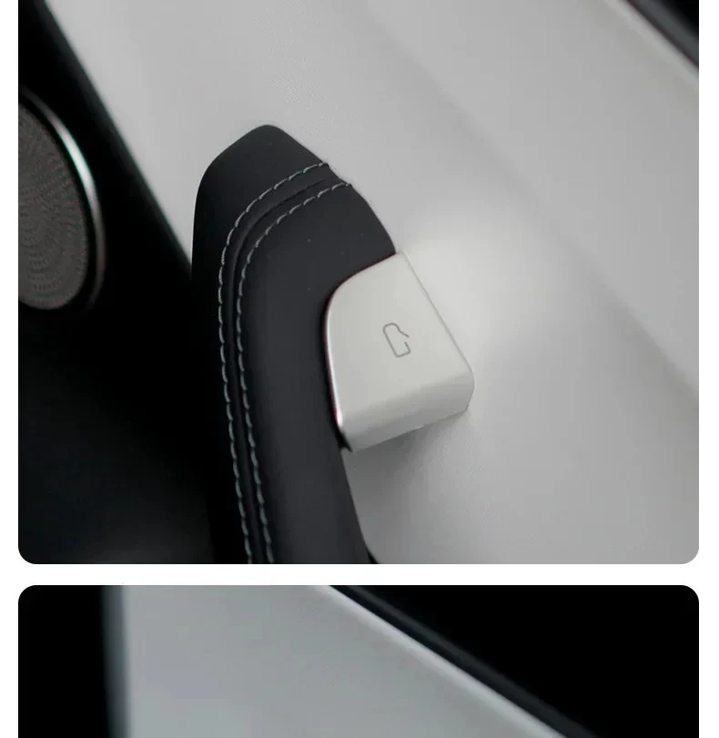 4er-Set Türknopf-Dekorationsaufkleber für Tesla Model 3 Highland Model Y Juniper 2025 ABS Türschalter-Patch Aufkleber Zierleisten Zubehör – Detail 14