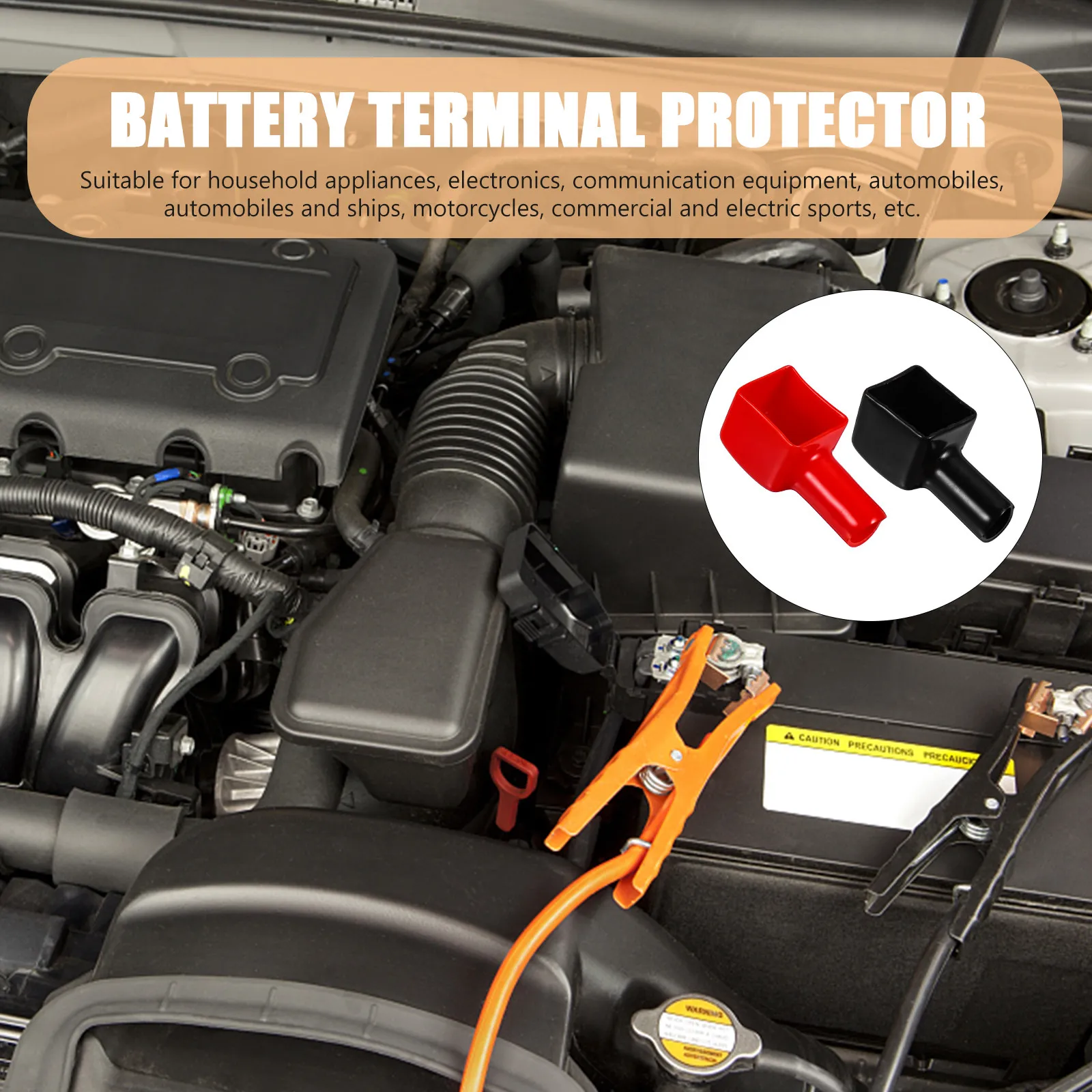 

Набор из 6 защитных колпачков из ПВХ премиум-класса для положительных и отрицательных клемм: для авто, морского транспорта, фургонов, лодок, автомобилей, грузовиков, мотоциклов