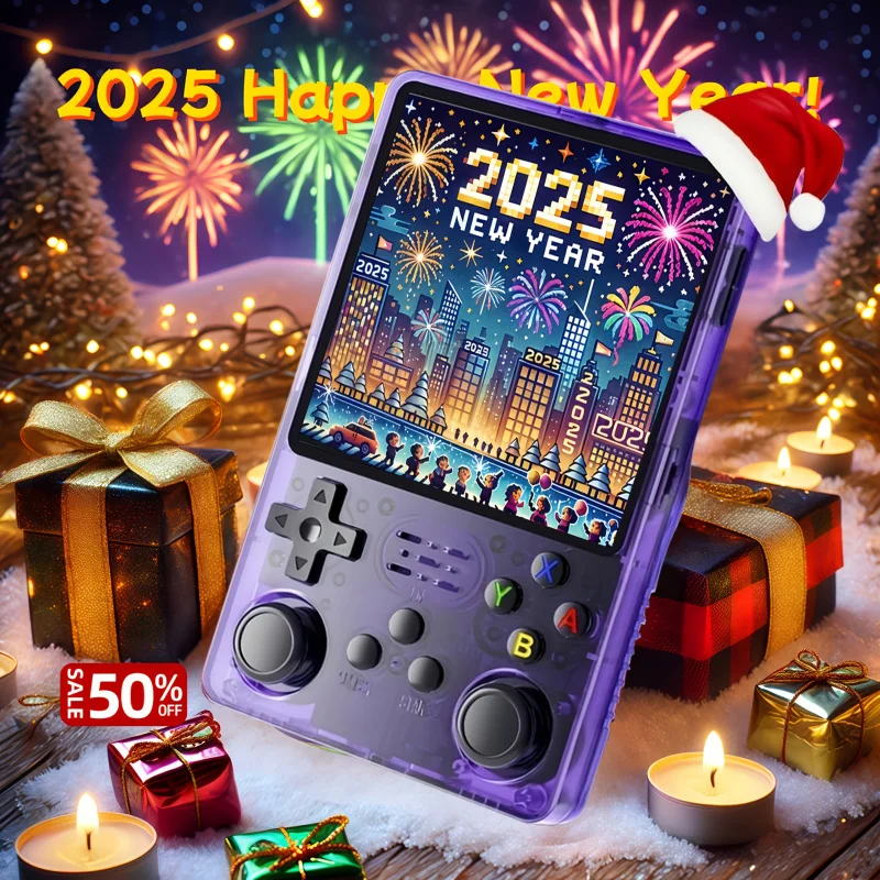 

Vintage Handheld Game Console | 3.5 Inch IPS Monitor、28GB Linux、USB Rechargeable Lithium Polymer Battery | purple/Black. |