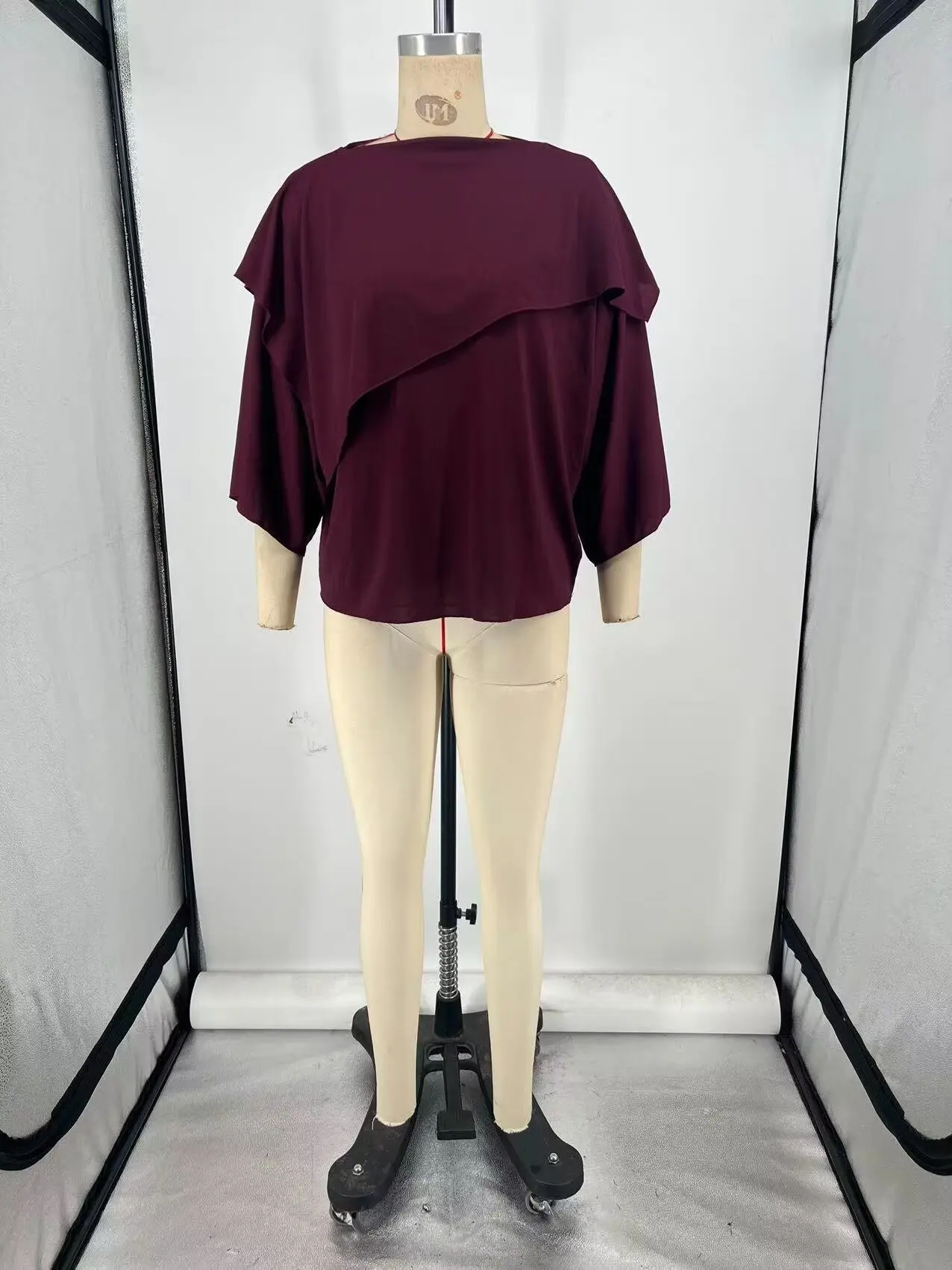 Nowa jesienna moda, codzienna koszula z długim rękawem, dekolt okrągły, jednolity kolor, dopasowany krój, wkładana przez głowę.