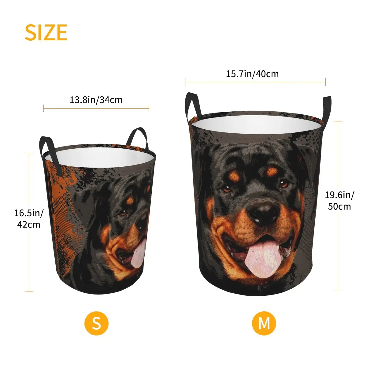 Cesta de lavandería plegable con diseño de Rottweiler - Metzgerhund, arte digital, organizador para el hogar, cesta para lavar ropa de bebé, organizador para el hogar