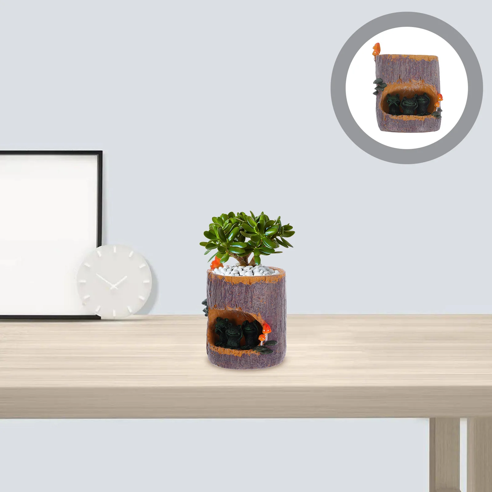 

Green Flower Sedum Succulent Resin Flower Pot Planter Bonsai Trough Box Garden Decor Office Balcony Fairy Garden Storage Shelf