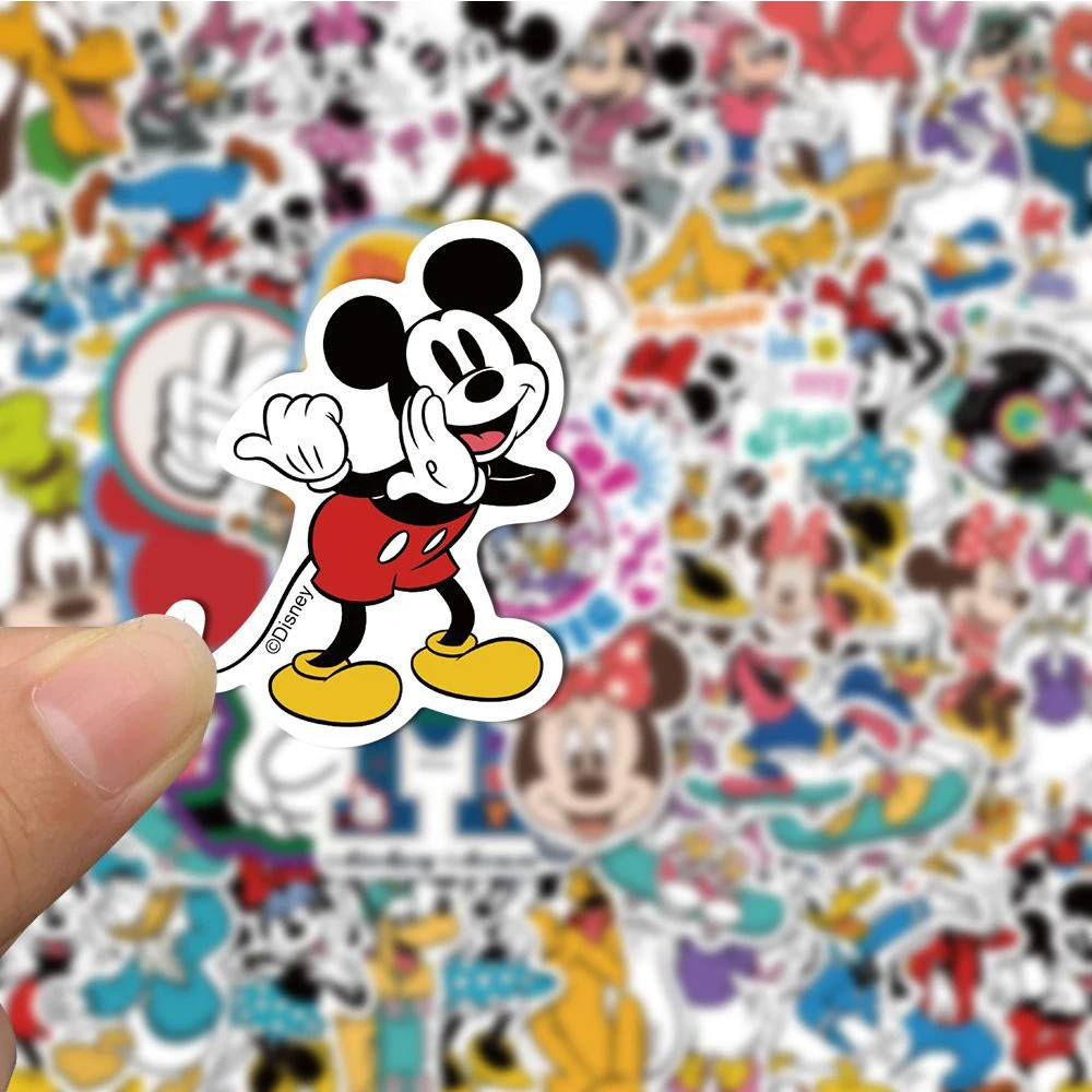 

10/30/50/100pcs Cute Disney Mickey Mouse Donald Duck Stickers Cartoon Sticker Laptop Luggage Phone Classic Kids Toy Decals Pack