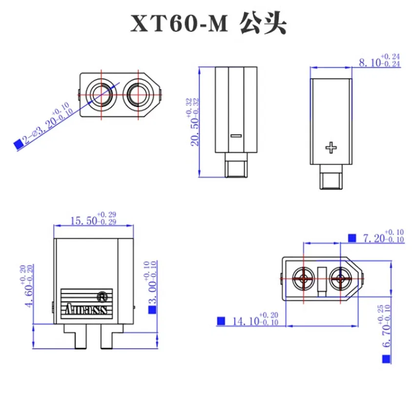 XT60 Cable Connector Male Female XT60H Plug with Sheath Cover 12AWG Silicon Wire for RC Lipo Battery FPV Drone