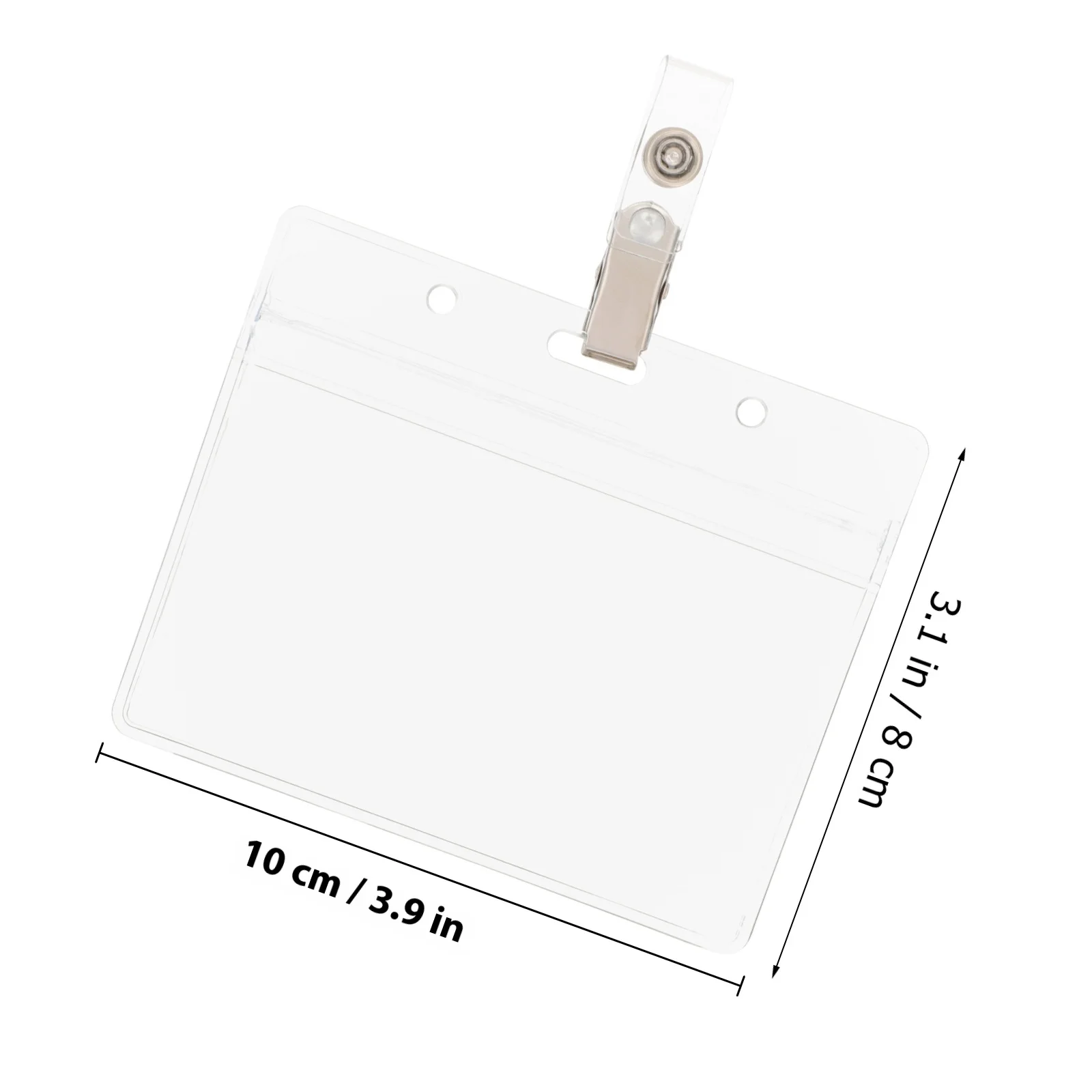 5 Juegos de Porta Tarjetas Transparentes de PVC Premium, Funda Protectora para Tarjetas de Identificación, Trabajo, Nombre, Crédito, Estudiantes, Portátil