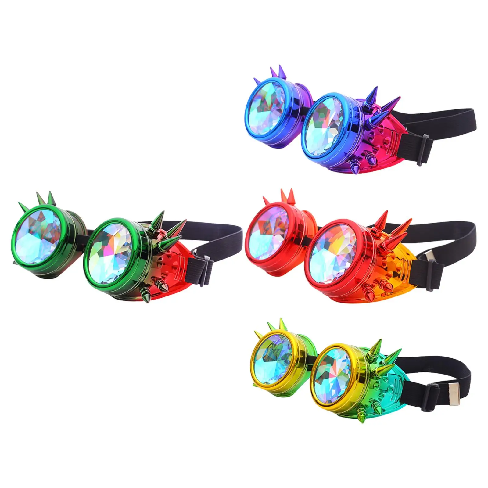 

Хрустальные линзы, очки в стиле стимпанк, костюм для женщин и мужчин, калейдоскопические очки