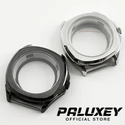 40mm Silver Black Sapphire Glass Stainless Steel Watch Case Fit NH35A NH36A Miyota 8215 ETA 2824 PT5000 Movement