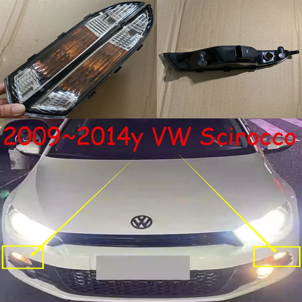 

1PCS car bumper for Volkswagen Scirocco fog light with bulb 2009~2014y auto accessories headlight for VW Scirocco fog light
