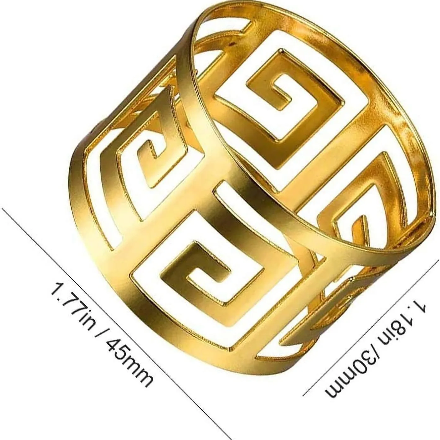 6pcs Gold & Silver Napkin Rings Wedding Serviette Ring Alloy Table Napkin Holder Dinning Table Decoration