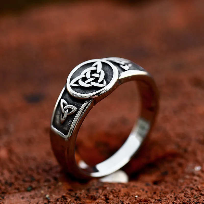 BEIER Retro style simple Steel Ring for Men Jewelry Odin Symbol Norse Viking Biker Ring  BR8-1077